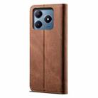 For Realme C63 / C61 Denim Texture Flip Leather Phone Case(Brown) - 3