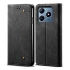 For Realme C63 / C61 Denim Texture Flip Leather Phone Case(Black) - 1