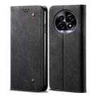 For Realme 13 Pro 5G Global Denim Texture Flip Leather Phone Case(Black) - 1