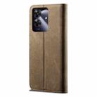 For Realme Note 60 4G / C61 4G Denim Texture Flip Leather Phone Case(Khaki) - 3