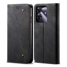 For Realme Note 60 4G / C61 4G Denim Texture Flip Leather Phone Case(Black) - 1