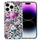 For iPhone 15 Pro IMD Shell Pattern TPU Phone Case(Leopard Flower) - 1