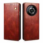 For Realme 11 Pro / 11 Pro+ Oil Wax Crazy Horse Texture Leather Phone Case(Brown) - 1