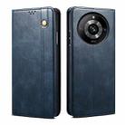 For Realme 11 Pro / 11 Pro+ Oil Wax Crazy Horse Texture Leather Phone Case(Blue) - 1