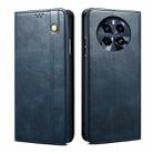 For Realme GT5 Pro Oil Wax Crazy Horse Texture Leather Phone Case(Blue) - 1