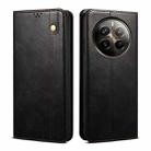 For Realme 12 Pro / 12 Pro+ Oil Wax Crazy Horse Texture Leather Phone Case(Black) - 1