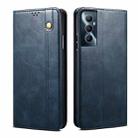 For Realme C65 4G Oil Wax Crazy Horse Texture Leather Phone Case(Blue) - 1