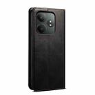 For Realme GT 6T 5G Global Oil Wax Crazy Horse Texture Leather Phone Case(Black) - 3