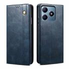 For Realme C63 / C61 Oil Wax Crazy Horse Texture Leather Phone Case(Blue) - 1