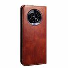 For Realme 13 Pro 5G Global Oil Wax Crazy Horse Texture Leather Phone Case(Brown) - 3