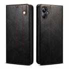 For Realme 10 Pro+ Oil Wax Crazy Horse Texture Leather Phone Case(Black) - 1