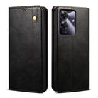 For Realme Note 60 4G / C61 4G Oil Wax Crazy Horse Texture Leather Phone Case(Black) - 1