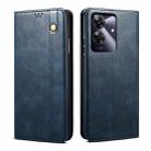 For Realme Note 60 4G / C61 4G Oil Wax Crazy Horse Texture Leather Phone Case(Blue) - 1