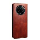 For Realme 14 Pro+ Global Oil Wax Crazy Horse Texture Leather Phone Case(Brown) - 3