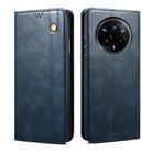 For Realme 14 Pro+ Global Oil Wax Crazy Horse Texture Leather Phone Case(Blue) - 1