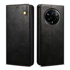 For Realme 14 Pro Global Oil Wax Crazy Horse Texture Leather Phone Case(Black) - 1