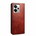 For Realme 14 5G Global Oil Wax Crazy Horse Texture Leather Phone Case(Brown) - 3