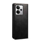 For Realme 14 5G Global Oil Wax Crazy Horse Texture Leather Phone Case(Black) - 3