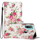 For Motorola Moto E20 /E30 /E40 Colored Drawing Leather Phone Case(Peonies) - 1