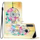 For Motorola Moto One Action Colored Drawing Leather Phone Case(Dream Catcher) - 1