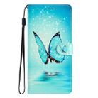 For Motorola Moto G55 Colored Drawing Leather Phone Case(Blue Butterfly) - 3