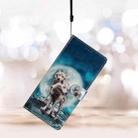 For Motorola Moto G55 Colored Drawing Leather Phone Case(Twin Wolves) - 2