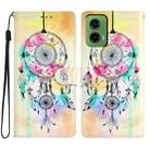 For Motorola Moto G35 Colored Drawing Leather Phone Case(Dream Catcher) - 1