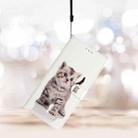 For Motorola Moto G35 Colored Drawing Leather Phone Case(Little Tabby Cat) - 2