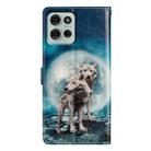 For Motorola Moto G75 5G Colored Drawing Leather Phone Case(Twin Wolves) - 3