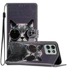 For Motorola Moto G75 5G Colored Drawing Leather Phone Case(Sunglasses Cat) - 1