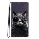 For Motorola Moto G75 5G Colored Drawing Leather Phone Case(Sunglasses Cat) - 2