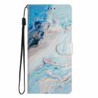 For Motorola Moto G75 5G Colored Drawing Leather Phone Case(Blue Marble) - 2