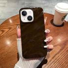 For iPhone 14 Plus Solid Color Wave Texture TPU Phone Case(Chocolate) - 1