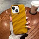 For iPhone 14 /13 Solid Color Wave Texture TPU Phone Case(Ginger) - 1