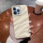 For iPhone 13 Pro Solid Color Wave Texture TPU Phone Case(Beige) - 1