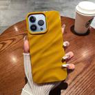 For iPhone 13 Pro Solid Color Wave Texture TPU Phone Case(Ginger) - 1
