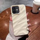 For iPhone 12 / 12 Pro Solid Color Wave Texture TPU Phone Case(Beige) - 1