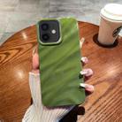 For iPhone 12 / 12 Pro Solid Color Wave Texture TPU Phone Case(Green) - 1