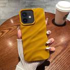 For iPhone 12 / 12 Pro Solid Color Wave Texture TPU Phone Case(Ginger) - 1