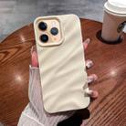 For iPhone 11 Pro Max Solid Color Wave Texture TPU Phone Case(Beige) - 1