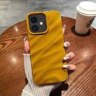 For iPhone 11 Solid Color Wave Texture TPU Phone Case(Ginger) - 1