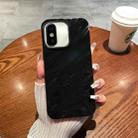 For iPhone X / XS Solid Color Wave Texture TPU Phone Case(Black) - 1