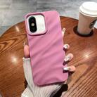 For iPhone X / XS Solid Color Wave Texture TPU Phone Case(Taro Purple) - 1