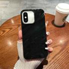 For iPhone XS Max Solid Color Wave Texture TPU Phone Case(Black) - 1