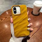 For iPhone XS Max Solid Color Wave Texture TPU Phone Case(Ginger) - 1