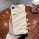 For iPhone SE 2022&2020/8/7/6 Solid Color Wave Texture TPU Phone Case(Beige) - 1