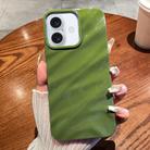 For iPhone 16 Plus Solid Color Wave Texture TPU Phone Case(Green) - 1