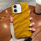 For iPhone 16 Plus Solid Color Wave Texture TPU Phone Case(Ginger) - 1