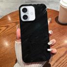 For iPhone 16 Solid Color Wave Texture TPU Phone Case(Black) - 1