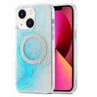 For iPhone 13 Dual-side IMD Marble Magsafe Phone Case(Sky Blue) - 1
